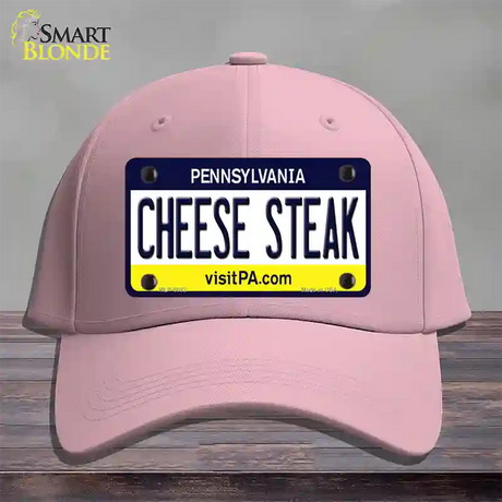 Cheese Steak Pennsylvania State Novelty License Plate Hat Cotton / Pink