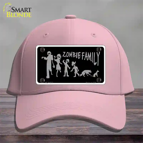 Zombie Family Black Novelty License Plate Hat Cotton / Pink