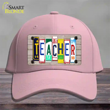 Teacher Wood License Plate Art Novelty License Plate Hat Cotton / Pink