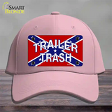 Trailer Trash Confederate Flag Novelty License Plate Hat Cotton / Pink