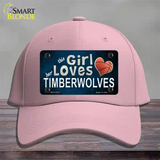 This Girl Loves Her Timberwolves Novelty License Plate Hat Cotton / Pink