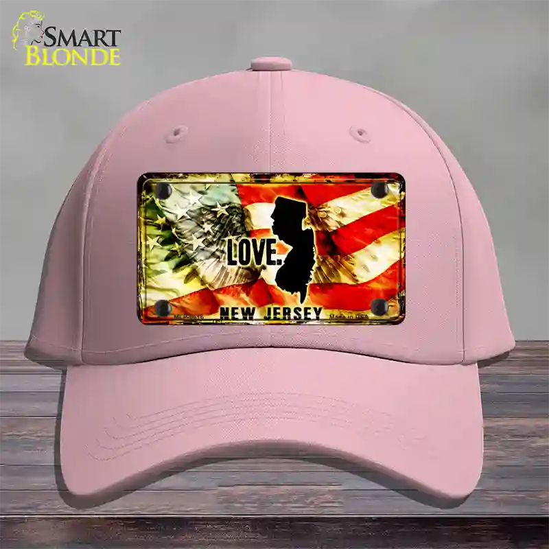 New Jersey Love Novelty License Plate Hat Cotton / Pink