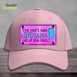 Indiana Girl Novelty License Plate Hat Cotton / Pink