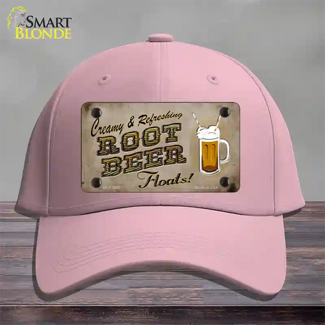 Root Beer Floats Novelty License Plate Hat Cotton / Pink