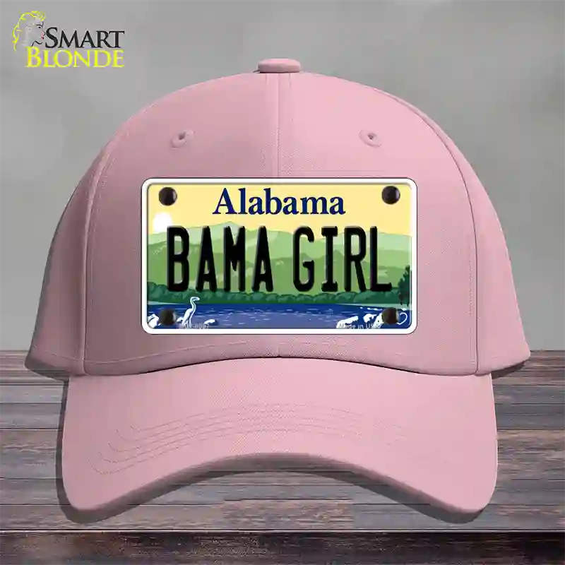 Bama Girl Alabama Novelty License Plate Hat Cotton / Pink