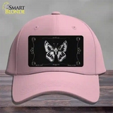 Butterfly Black Brushed Chrome Novelty License Plate Hat Cotton / Pink