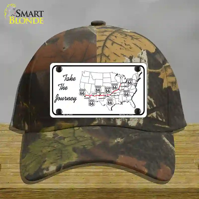 Take The Journey Novelty License Plate Hat Cotton / Camoflauge