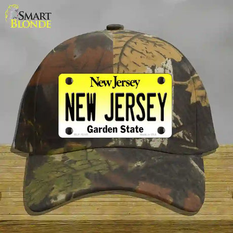 New Jersey Garden State Novelty License Plate Hat Cotton / Camoflauge