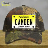 Camden New Jersey Novelty License Plate Hat Cotton / Camoflauge