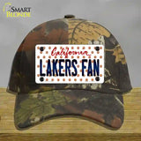 Lakers Fan California Novelty License Plate Hat Cotton / Camoflauge