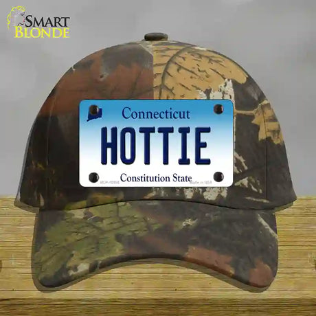 Hottie Connecticut Novelty License Plate Hat Cotton / Camoflauge