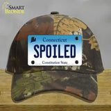 Spoiled Connecticut Novelty License Plate Hat Cotton / Camoflauge