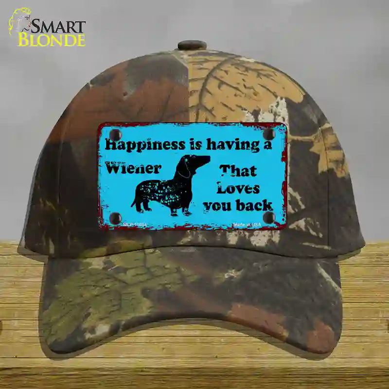 Happiness Is Having A Wiener Novelty License Plate Hat Cotton / Camoflauge