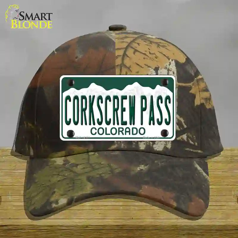Corkscrew Pass Colorado Novelty License Plate Hat Cotton Camoflauge
