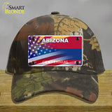 Arizona Centennial American Flag Novelty License Plate Hat HAT-MLP-12436