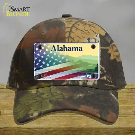 Alabama with American Flag Novelty License Plate Hat HAT-MLP-12475