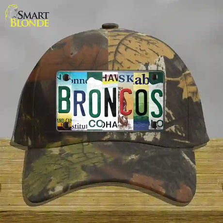 Broncos Strip Art Novelty License Plate Hat Tag Cotton / Camoflauge