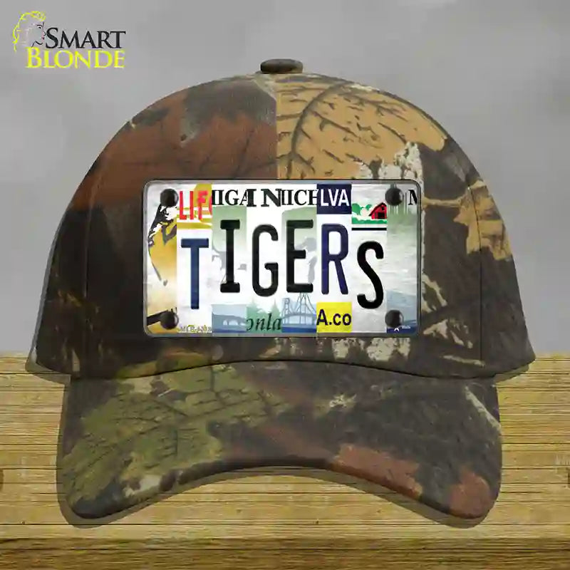 Tigers Strip Art Novelty License Plate Hat Tag Cotton / Camoflauge