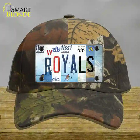 Royals Strip Art Novelty License Plate Hat Tag Cotton / Camoflauge