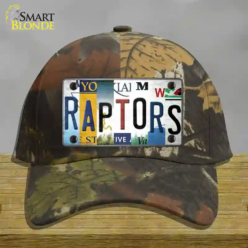 Raptors Strip Art Novelty License Plate Hat Tag Cotton Camoflauge