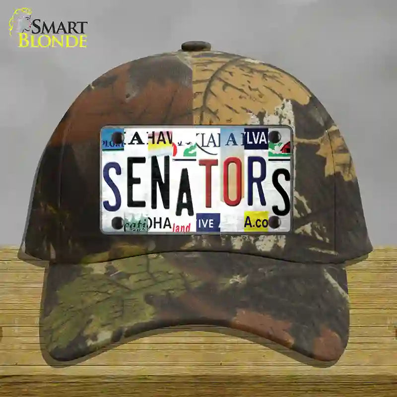 Senators Strip Art Novelty License Plate Hat Tag Cotton Camoflauge