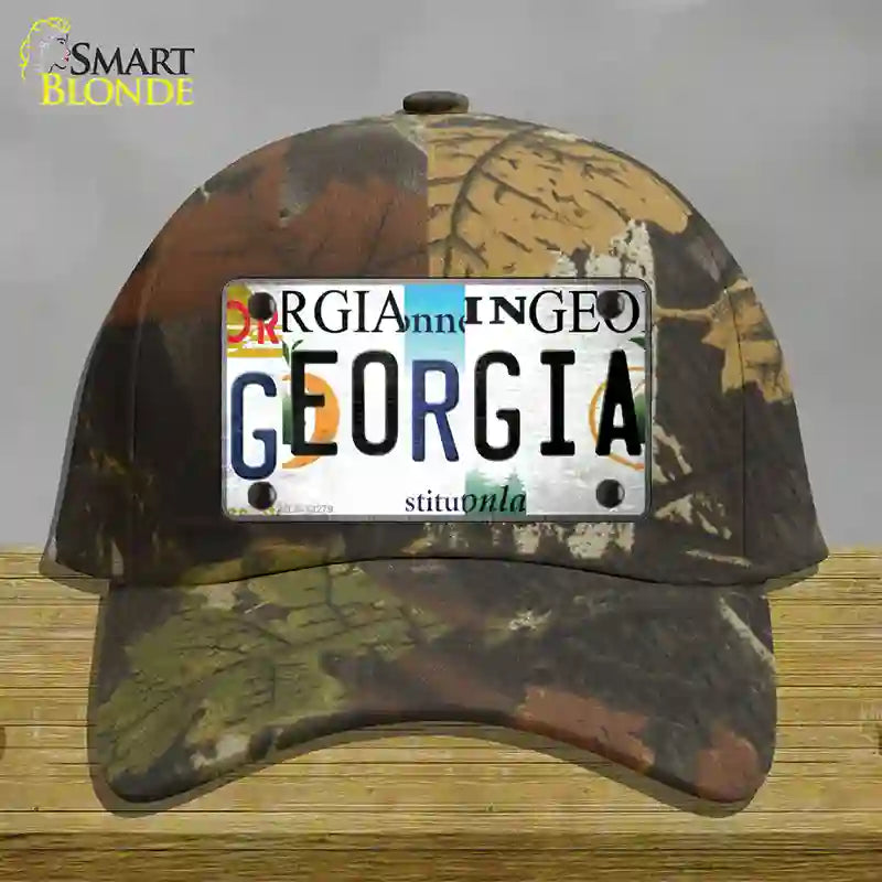 Georgia Strip Art Novelty License Plate Hat Tag Cotton Camoflauge