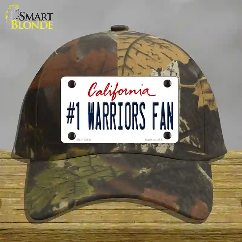 Number 1 Warriors Fan Novelty License Plate Hat Tag Cotton Camoflauge