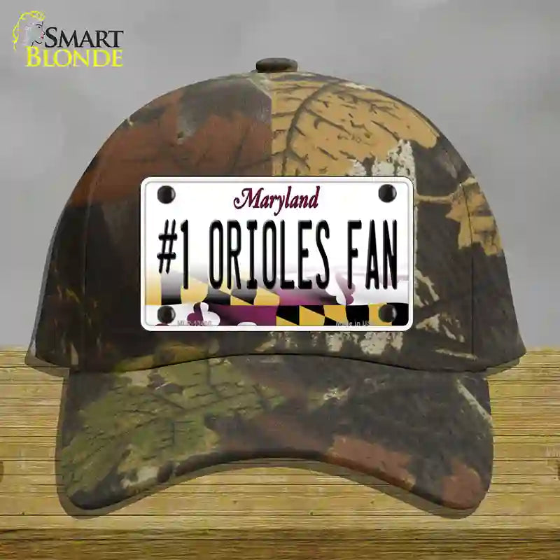 Number 1 Orioles Fan Novelty License Plate Hat Tag Cotton Camoflauge
