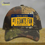 Number 1 Giants Fan New York Novelty License Plate Hat Tag Cotton Camoflauge