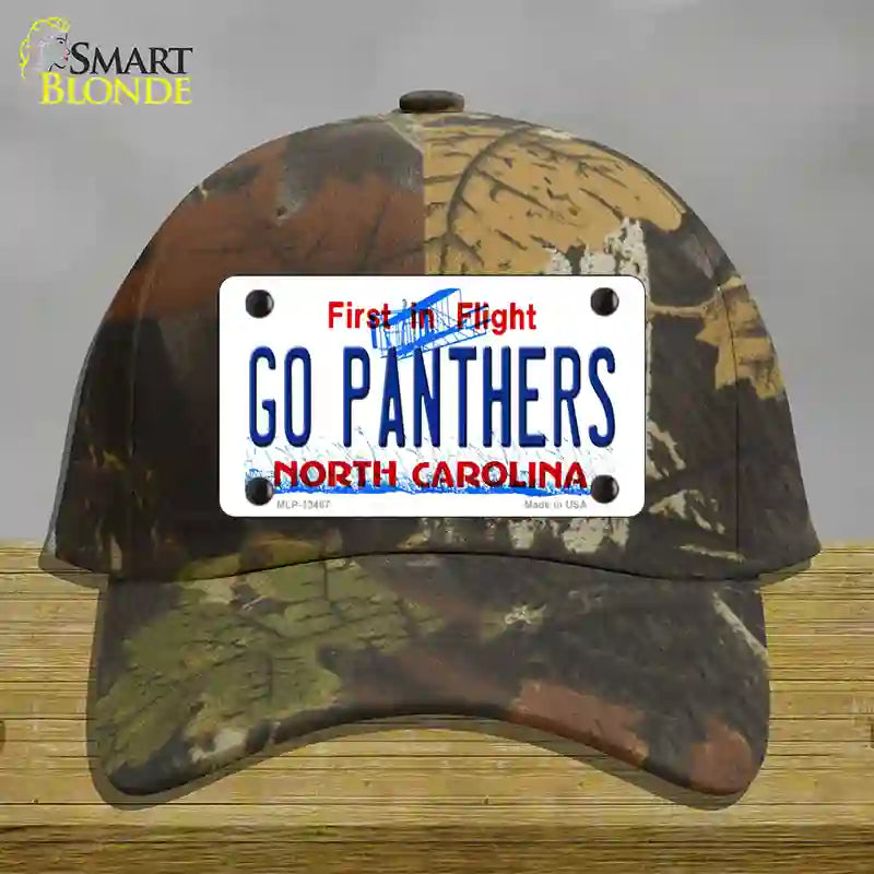 Go Panthers North Carolina Novelty License Plate Hat Tag Cotton Camoflauge