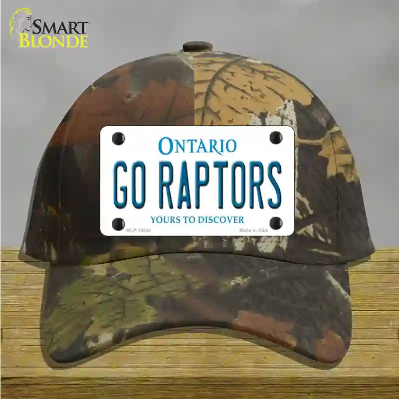 Go Raptors Novelty License Plate Hat Tag Cotton Camoflauge