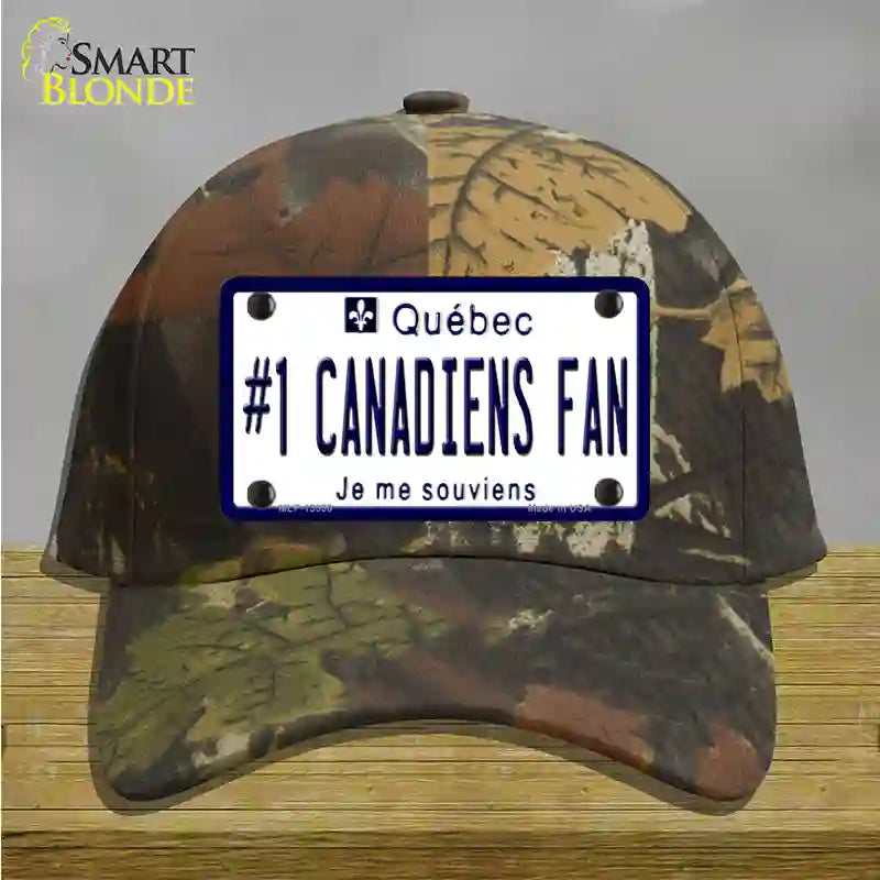 Number 1 Canadiens Fan Novelty License Plate Hat Tag Cotton / Camoflauge