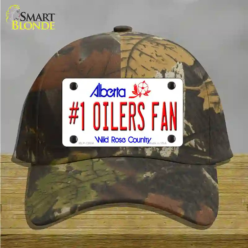 Number 1 Oilers Fan Novelty License Plate Hat Tag Cotton / Camoflauge