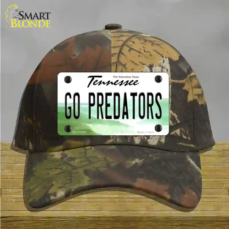 Go Predators Novelty License Plate Hat Tag Cotton Camoflauge