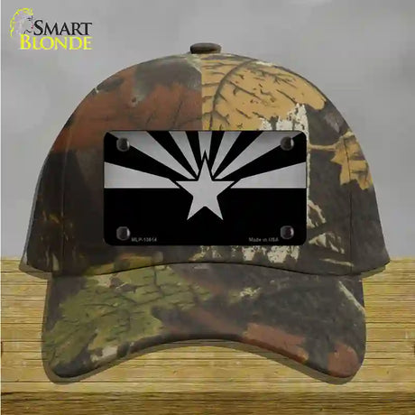 Arizona Flag Black  Novelty License Plate Hat Tag Cotton / Camoflauge