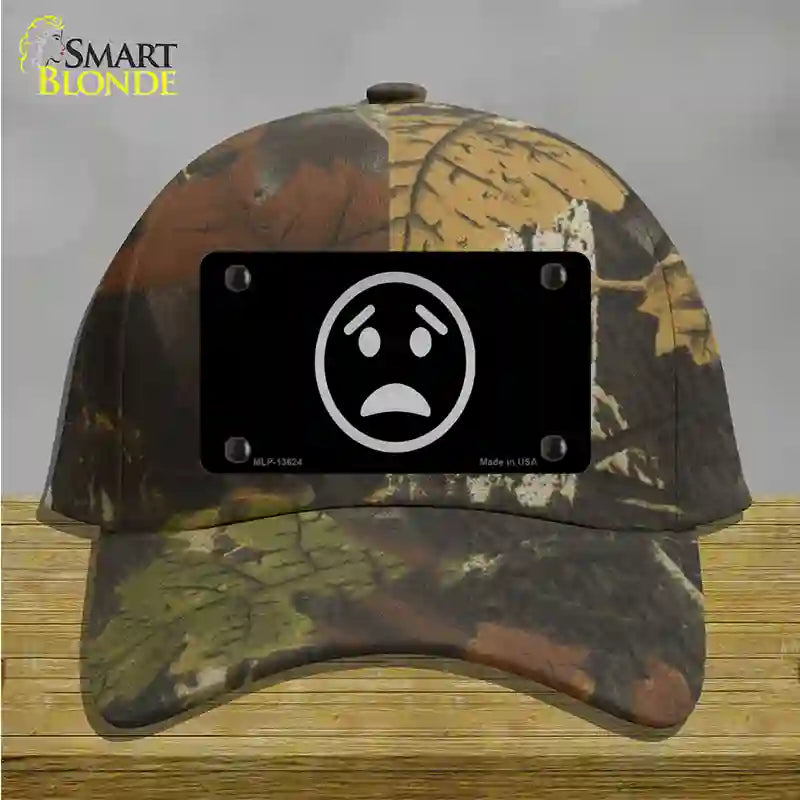 Worried Black Novelty License Plate Hat Tag Cotton Camoflauge