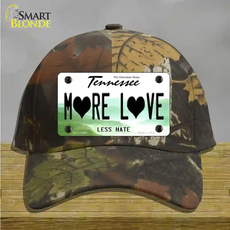 More Love Novelty License Plate Hat Tag Cotton Camoflauge