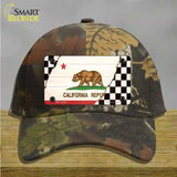 California Racing Flag Novelty License Plate Hat Tag Cotton Camoflauge