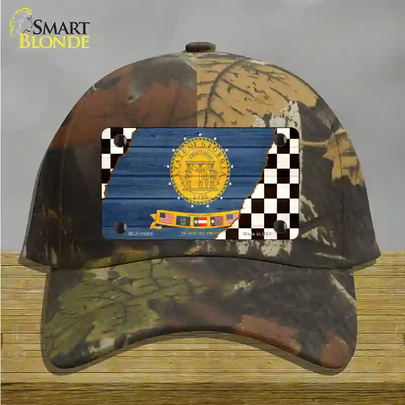 Georgia Racing Flag Novelty License Plate Hat Tag Cotton Camoflauge