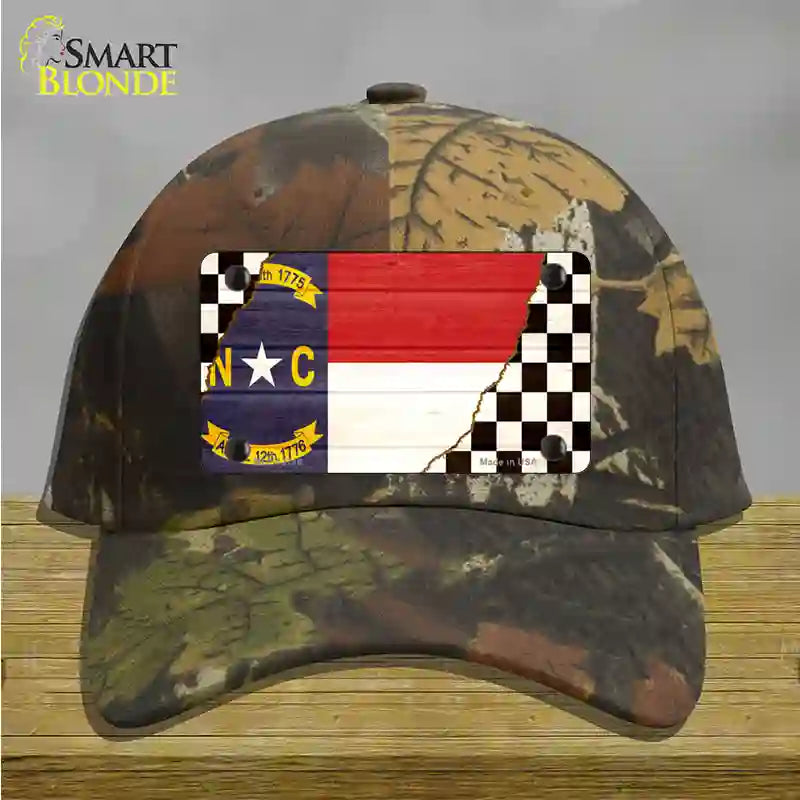 North Carolina Racing Flag Novelty License Plate Hat Tag Cotton Camoflauge