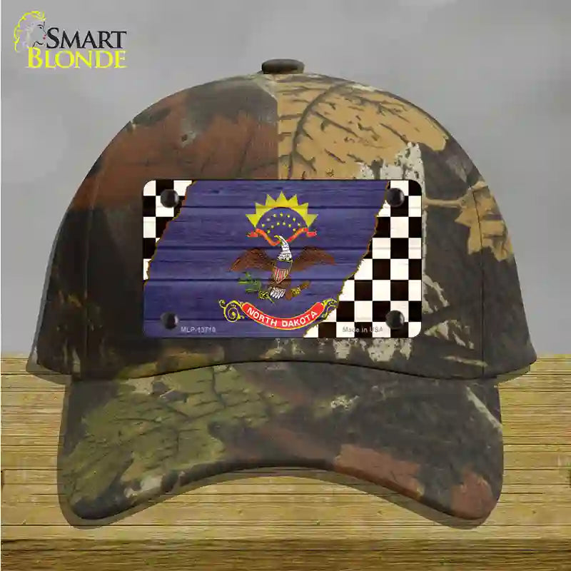 North Dakota Racing Flag Novelty License Plate Hat Tag Cotton Camoflauge