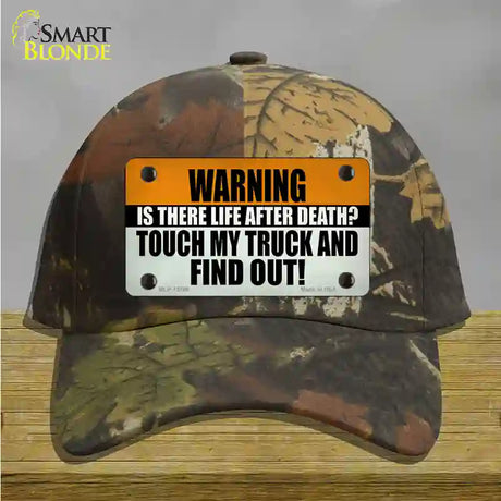 Dont Touch My Truck Novelty License Plate Hat Tag Cotton Camoflauge