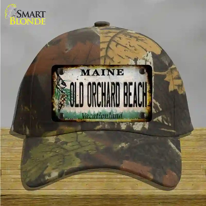 Old Orchard Beach Maine Rusty Novelty License Plate Hat Tag Cotton Camoflauge