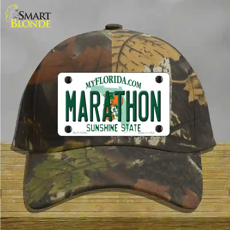 Marathon Florida Novelty License Plate Hat Tag Cotton Camoflauge