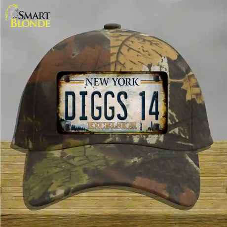 Diggs 14 Excelsior New York Rusty Novelty License Plate Hat Tag Cotton / Camoflauge