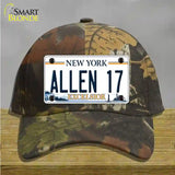 Allen 17 NY Excelsior Novelty License Plate Hat Tag Cotton Camoflauge