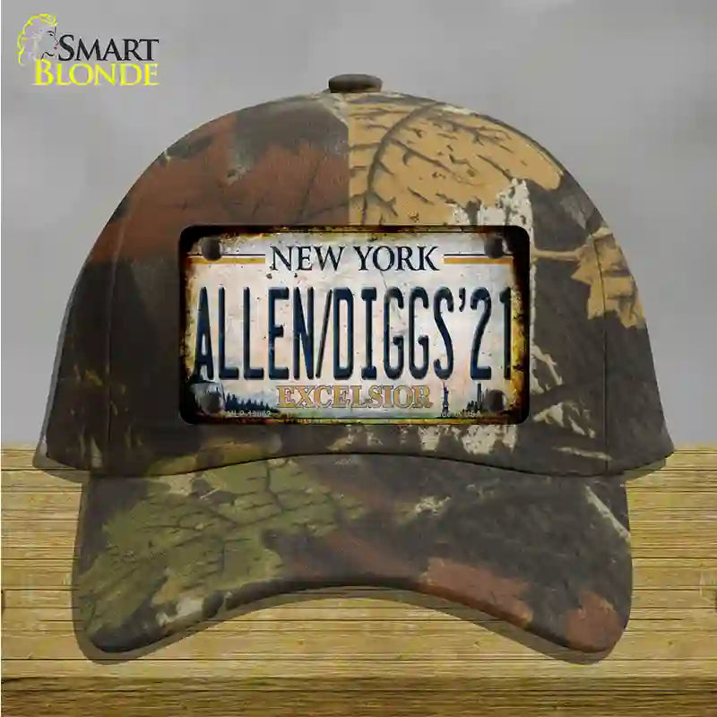 Allen Diggs 21 NY Excelsior Rusty Novelty License Plate Hat Tag Cotton Camoflauge