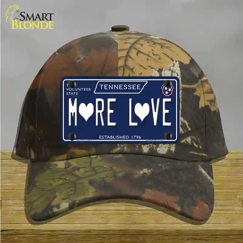 More Love Hearts Tennessee Blue Novelty License Plate Hat Tag Cotton Camoflauge