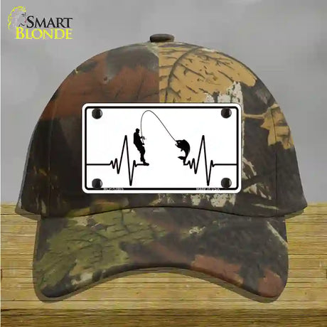 Fishing Heart Beat Novelty License Plate Hat Tag Cotton / Camoflauge