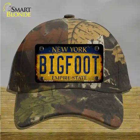 Bigfoot New York Novelty License Plate Hat Tag Cotton / Camoflauge
